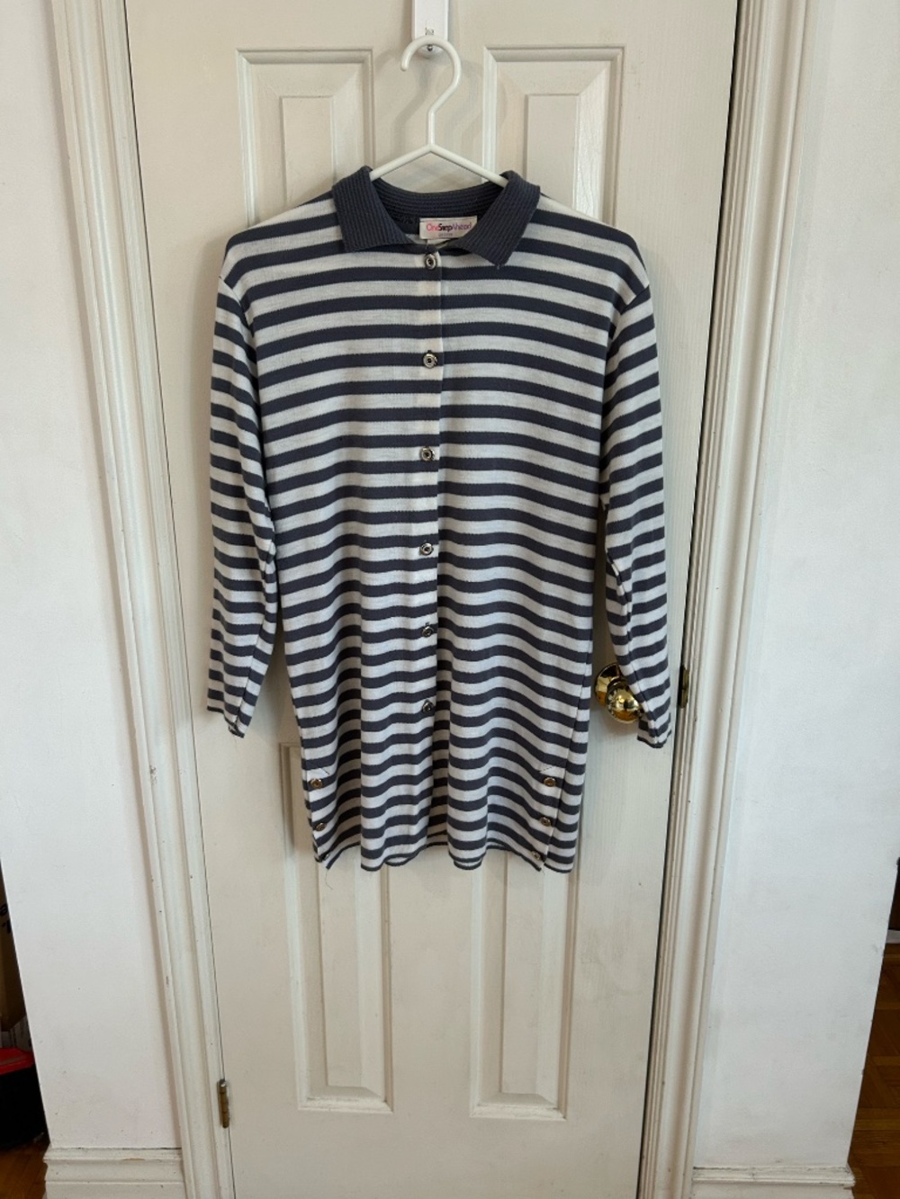 Vintage oversized striped button up sweater * accepting offers
